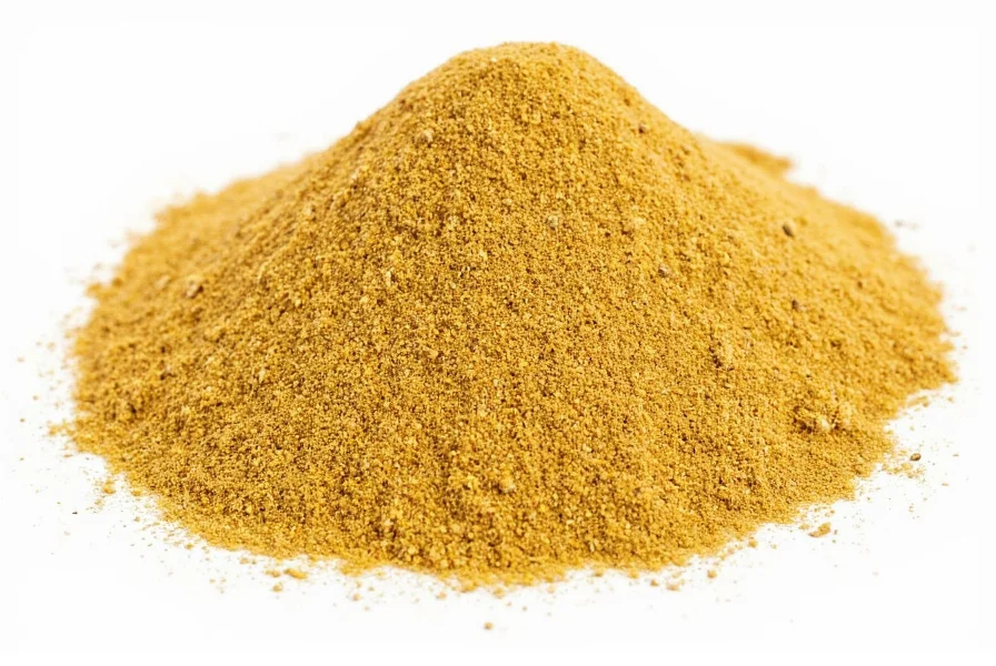Close-up comparison of fenugreek seeds next to mustard seeds and cumin for visual substitution guide