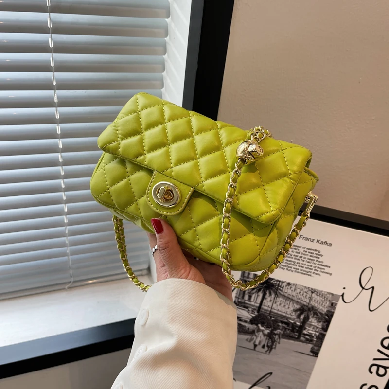 

2022 New Rhombus large capacity Ladies Leather Square Bag For Women Fashionable Crossbody Bag Ladies Handbag And Purse