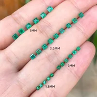 

Factory square cut 1.8mm 2.0mm 2.5mm 3.0mm 3.5mm natural Emerald loose gemstone cheapest price