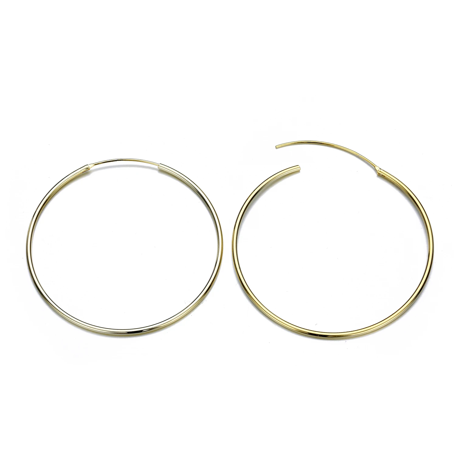 

Factory Wholesale Earrings Jewelry Trendy Gold Plated Earrings Nickle Free Round Big Stainless Steel Hoop Earrings, Silver/gold/rose gold