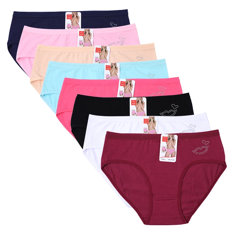 

UOKIN Hot selling comfortable underwear Pure cotton women's panties Large women's panties, Eight colors