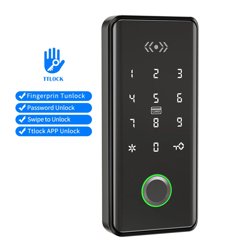 

Smart Locker Lock Electronic TTLOCK APP Bluetooth 13.56Mhz RFID Fingerprint Drawer/Cabinet Lock with Keypad Password