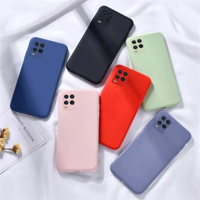 

For Xiaomi Mi 10 Lite Case For Redmi 9 9A 9C Liquid Rubber Silicone Soft Case For Xiaomi Mi Note 10 Lite Case For Mi 10 Ultra