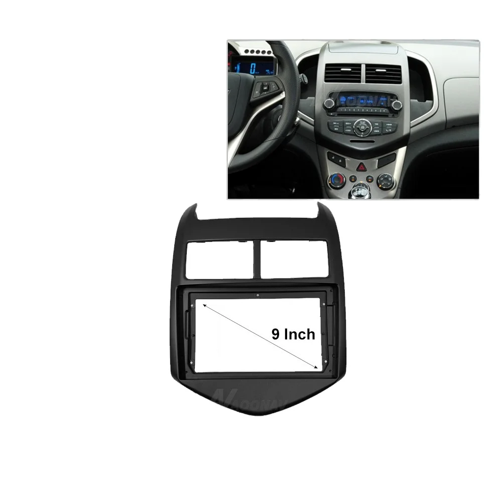 

Car DVD Frame Audio Fitting Adaptor Dash Trim Kits Panel For Chevrolet AVEO 2011-2013 GPS Navigation plate panel Frame Fascias