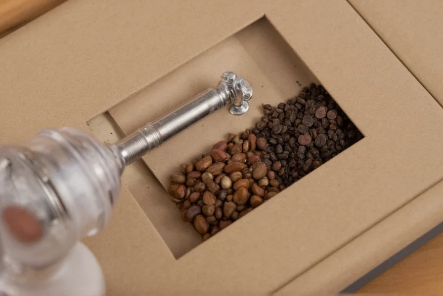 Detailansicht Salz- und Pfeffermühlen Mahlwerk