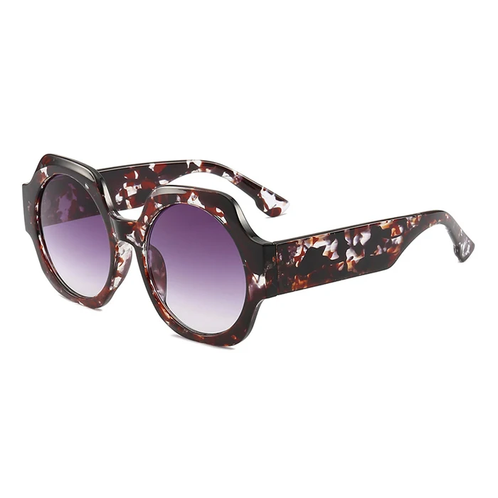 

Trendy Women Wholesale Private Label Oversize Round Lens Sunglass 2021 Vintage Sunglasses Fashion Sunglasses NO LOGO PC CN;ZHE