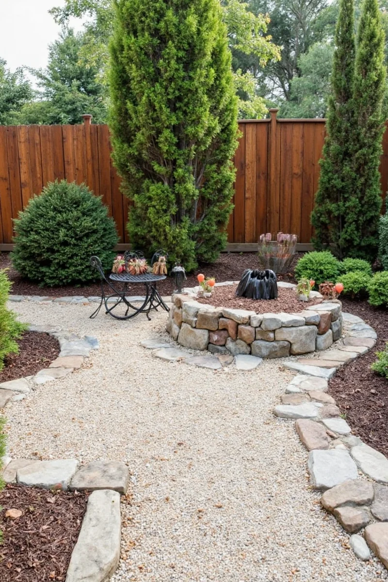 Flagstone and Pea Gravel Play Area