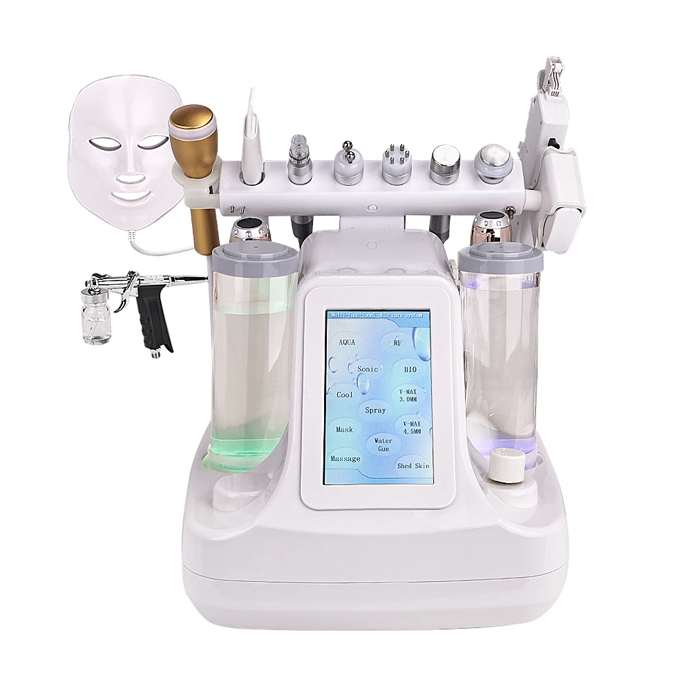 

12 in 1 hydrodermabrasion face lift hydra microdermabrasion plus h2o2 Oxygen dermabrasion facial machine