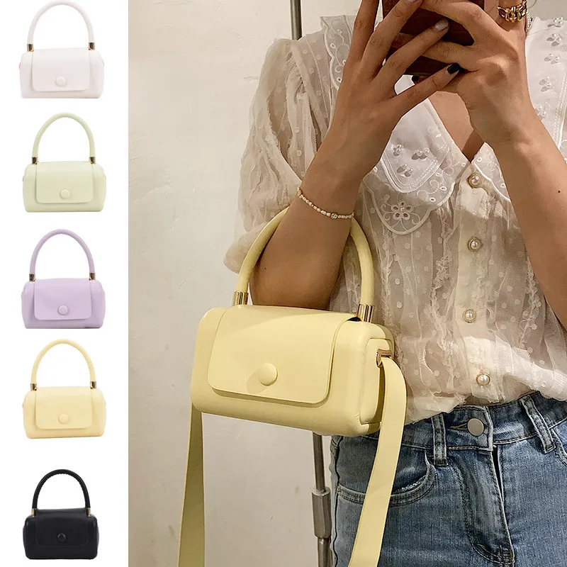 

Hand-held Bag, Candy Color, One-shoulder Messenger Small Square Bag