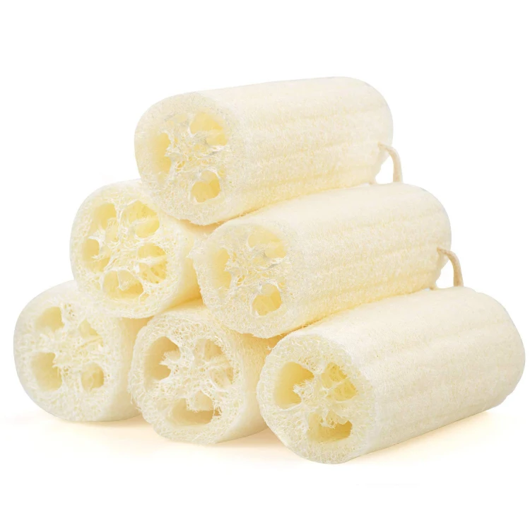 

Natural Organic Loofah Sponge Body Scrubber Brush Men Women for Loofah Shower Bath, White