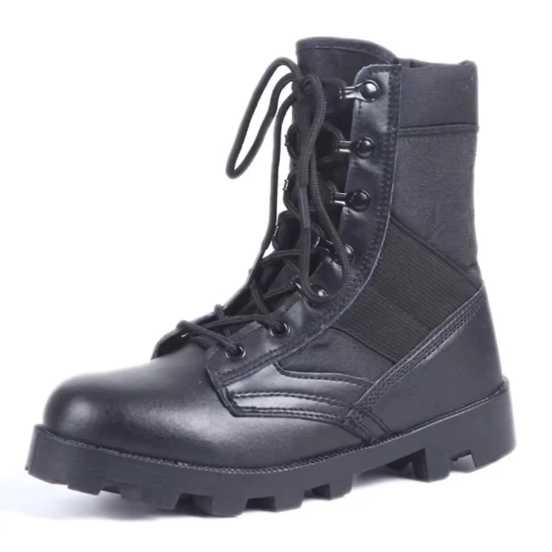 

2020 New Arrivals Military Training Boots Tactical Army Police Combat Boots, Black, sand
