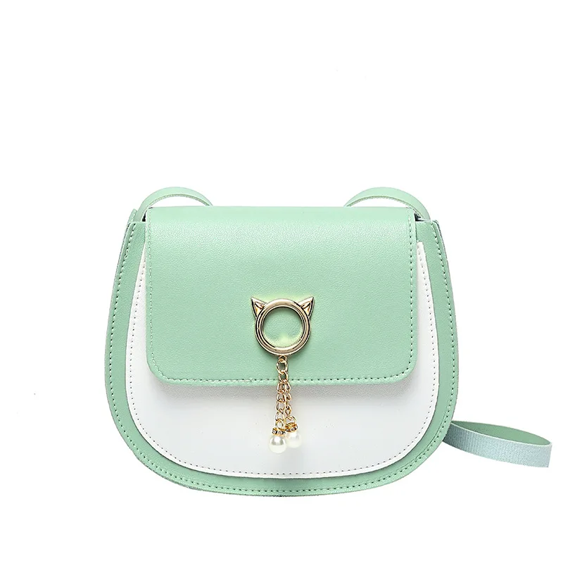 

Handbag for woman brand New creative metal cat head pendant saddle bag trend one shoulder mobile phone small bag, Customizable