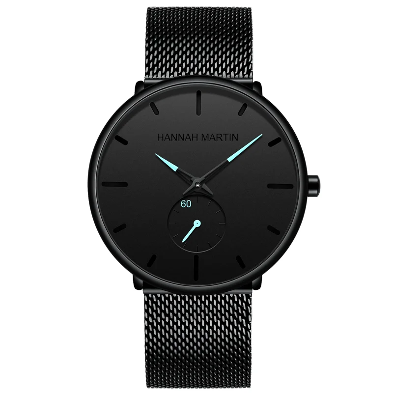 

Hot Sell Popular Fashion Steel Belt Black Waterproof Watch Personality Fashion Trend Student Men's Quartz Watch, 4 colors