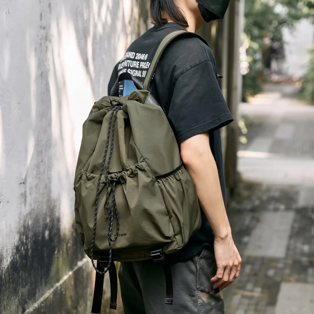 MOYYI Lightweight Bags for Men Sports Men's Backpacks Outdoor Travel Drawstring Backpacks