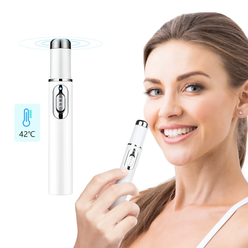 

Drop shipping Portable Wrinkle Removal Machine Blue Light Therapy Acne Laser Pen KD-7910