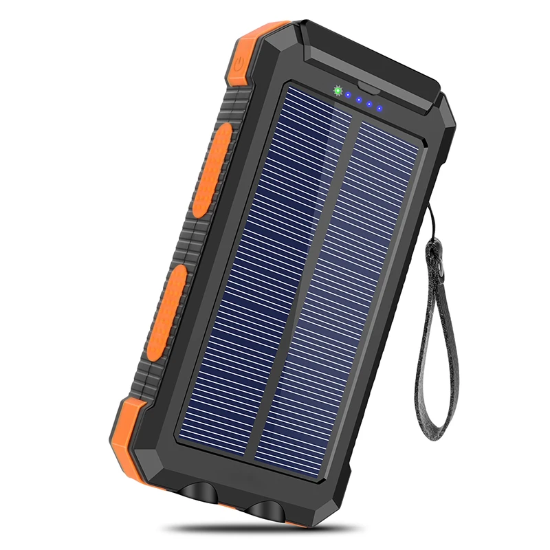 

Dropshipping Products 2021 Outdoor 30000mah High Capacity Powered Power Bank Mobile Phone Charger Waterproof Solar Powerbanks, Black/orange/blue/green/red/ect.