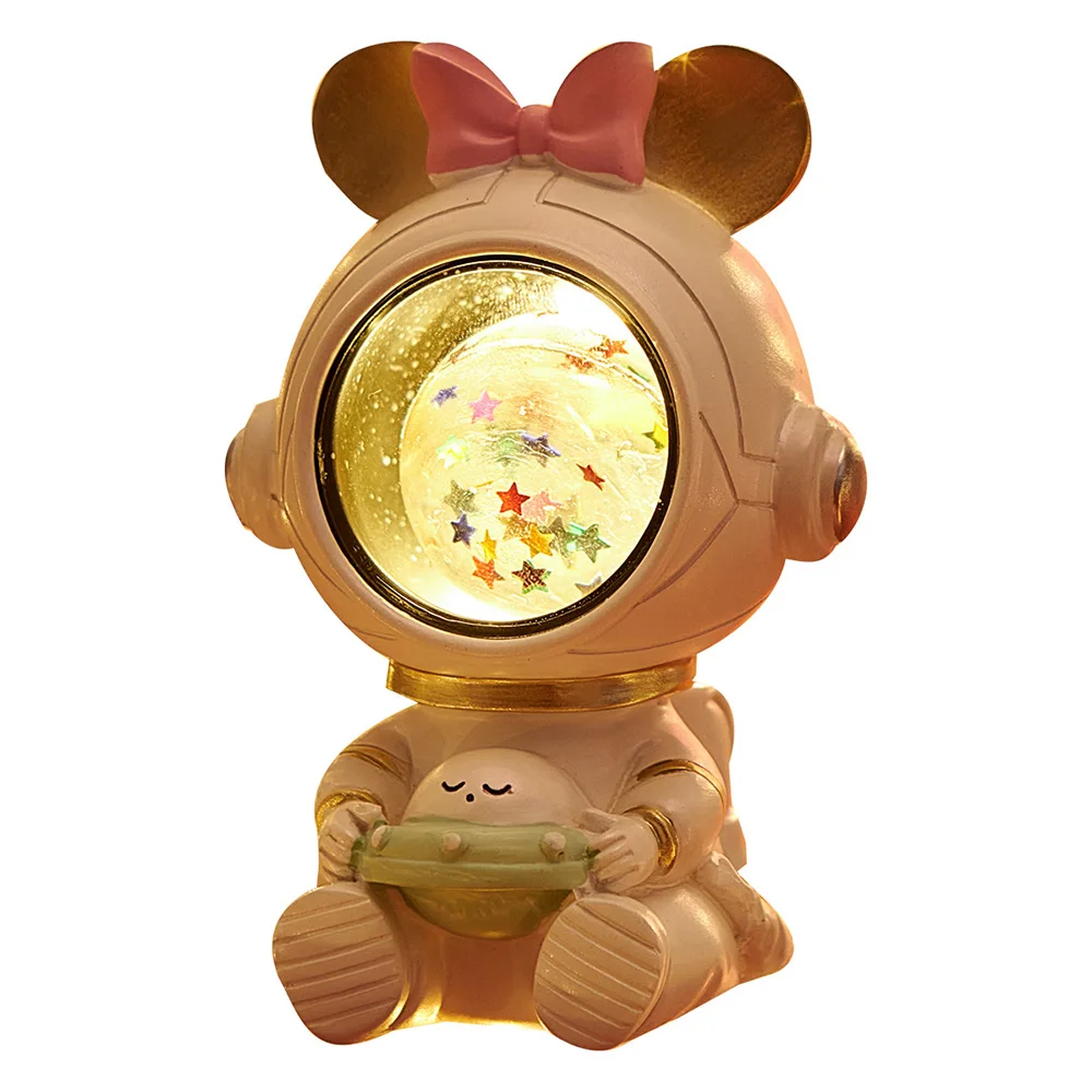 

Cute animal astronaut light resin miniature figurines modern home decoration living room accessories