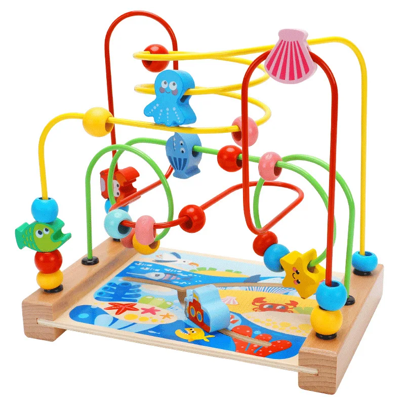 

2023 best-selling Wooden ocean winding bead toy about montessori toys and wooden educational toys with CE and CPC certificates