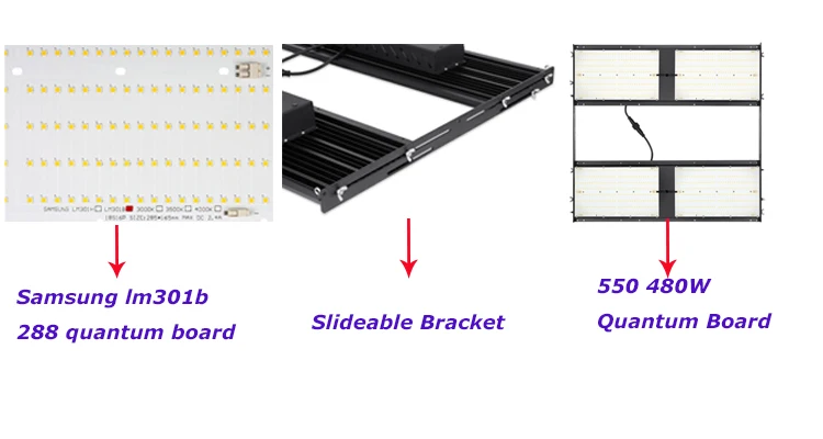 Bava adjustable dimming 3500K diy high lumen led plant grow light lm301b grow board 480w hlg 550v v2