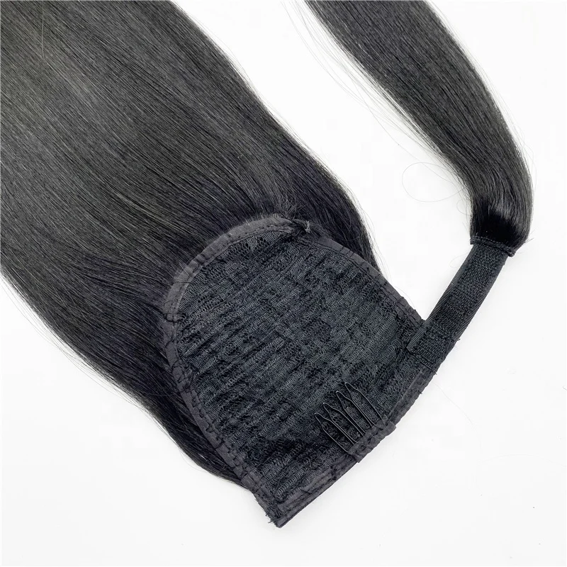 黑颜色的巴西松紧带的头发抽绳马尾辫