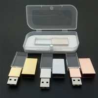 

High Quality popular Customized 3D Logo Engraved Silver Crystal USB 2.0 Flash USB memory sticks Pendrive 32 GB 64GB