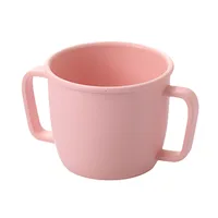 

2019 hot sale Bamboo fiber creative children milk cup double handle drinking cup kindergarten baby drinking cup