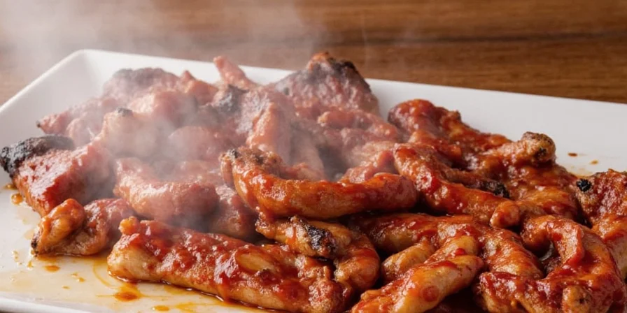 Japanese-style grilled chicken with teriyaki glaze