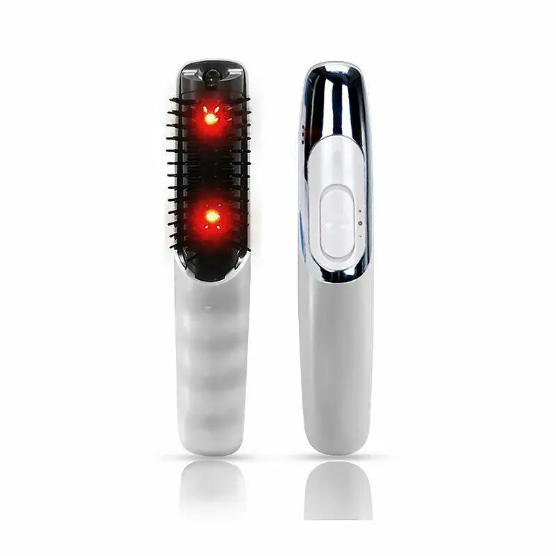 

Electric Hair Growth Care Hair Loss Treatment Laser Massage Comb, White-sliver