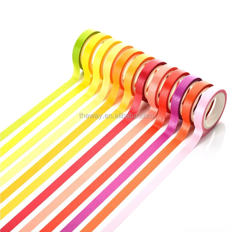Pure Color Basic Rainbow Washi Tape Set 40 Colors Washi Tape Vs Masking