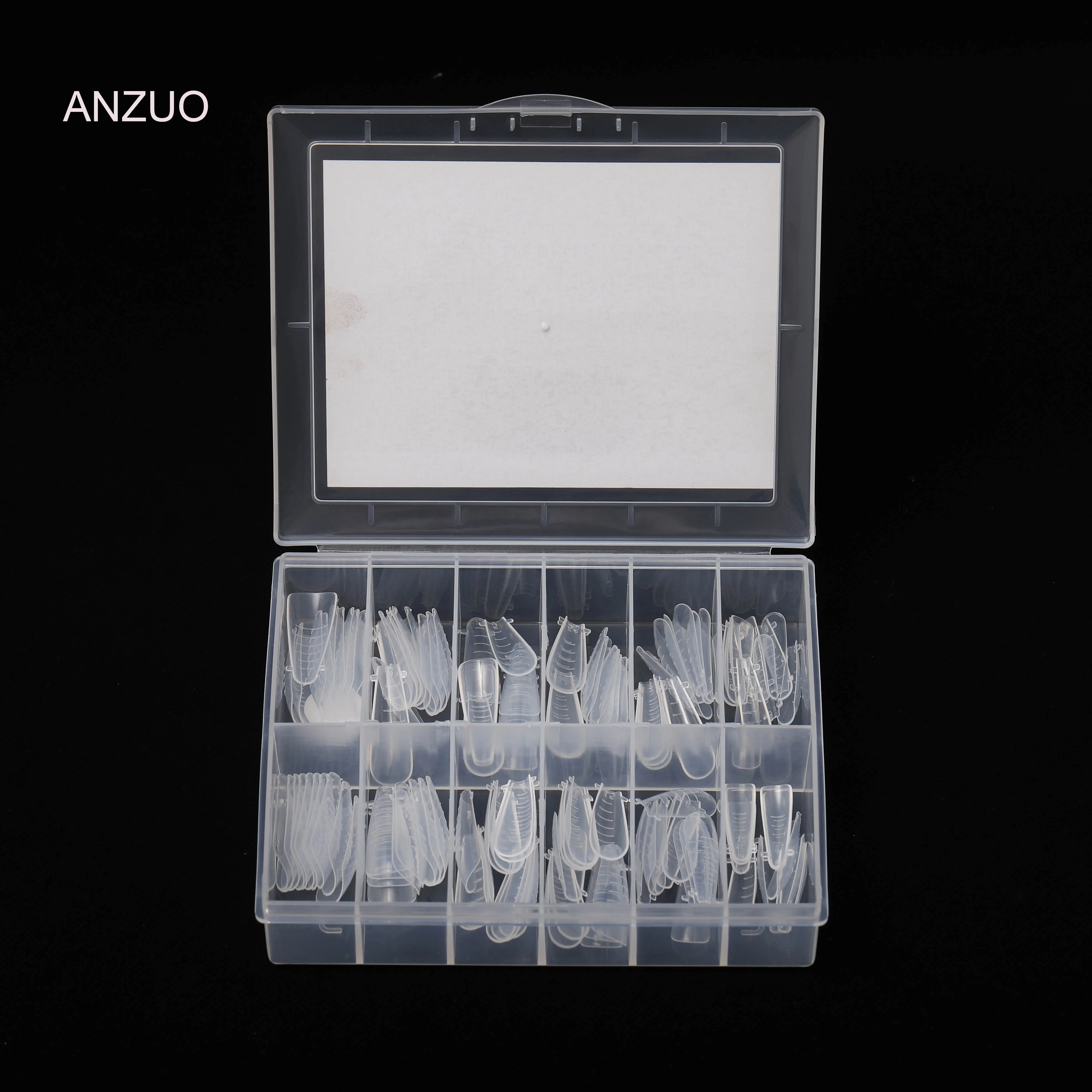 

120 pcs Quick Building Nail Mold Tips for UV Gel and Acrylic Nail System Clear Nail Extension Dual Form Tips