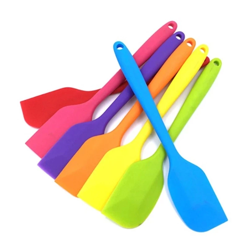 

2021 New Kitchenware Silicone Cream Butter Cake Spatula Batter Scraper Mixer Cake Baking Tool, Multi-colors