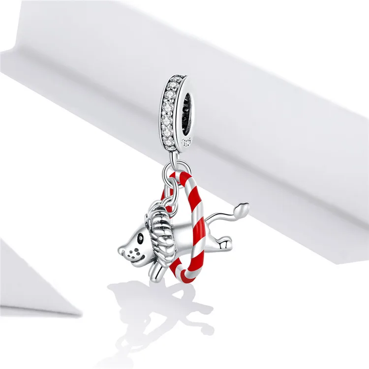 

New arrival Sterling Silver Jewelry Lion jumping charms jewelry beaded jewelry