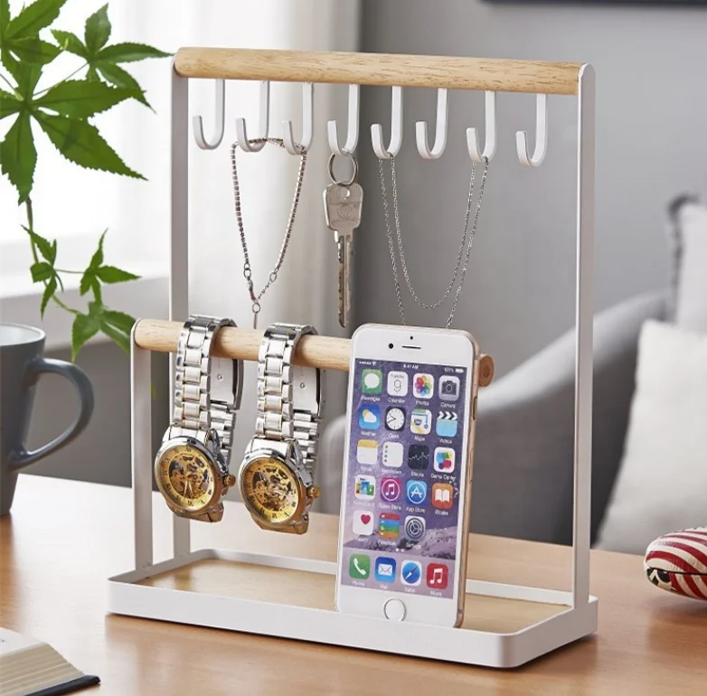 

Modern Jewelry Organizer,Necklace and Earring Display Rack with Ring Holder