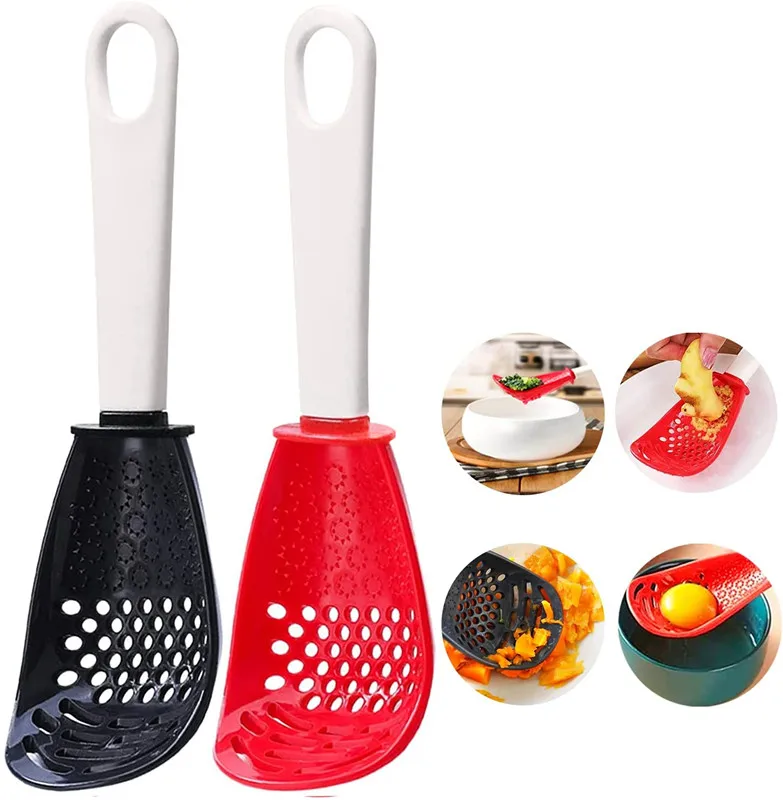 

Multifunctional Cooking Spoon Kitchen Tools Cooking Strainer Spoon Skimmer Scoop Colander Strainer Food Masher Tool Heat-Resist