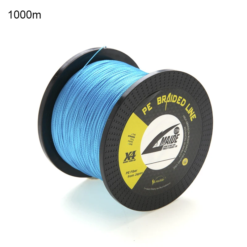 

Good quality super strength PE braided 1000m long line 4 strands fishing line