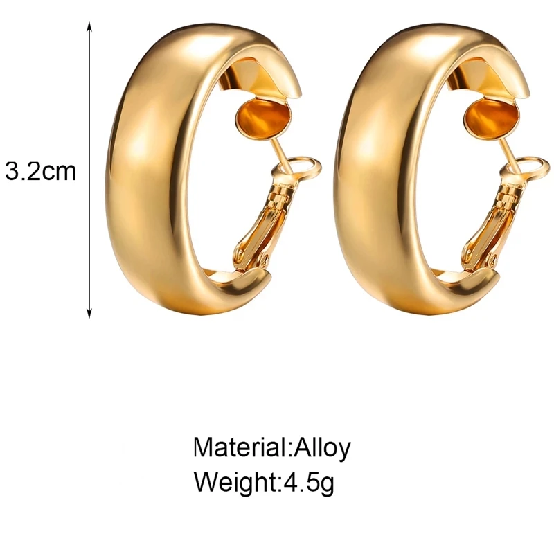 

Simple Silver Color Earrings For Women Girl Gold Circle Round Minimalist Earrings Party 2021 NEW Jewelry