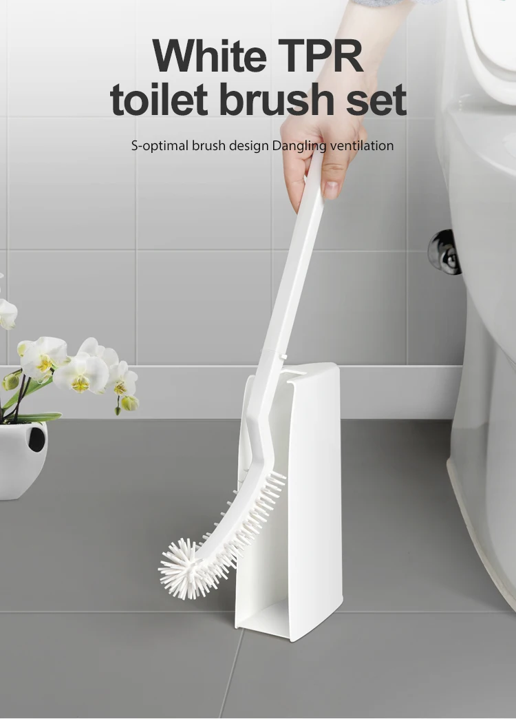 BOOMJOY B6 silicone toilet cleaner brush and holder