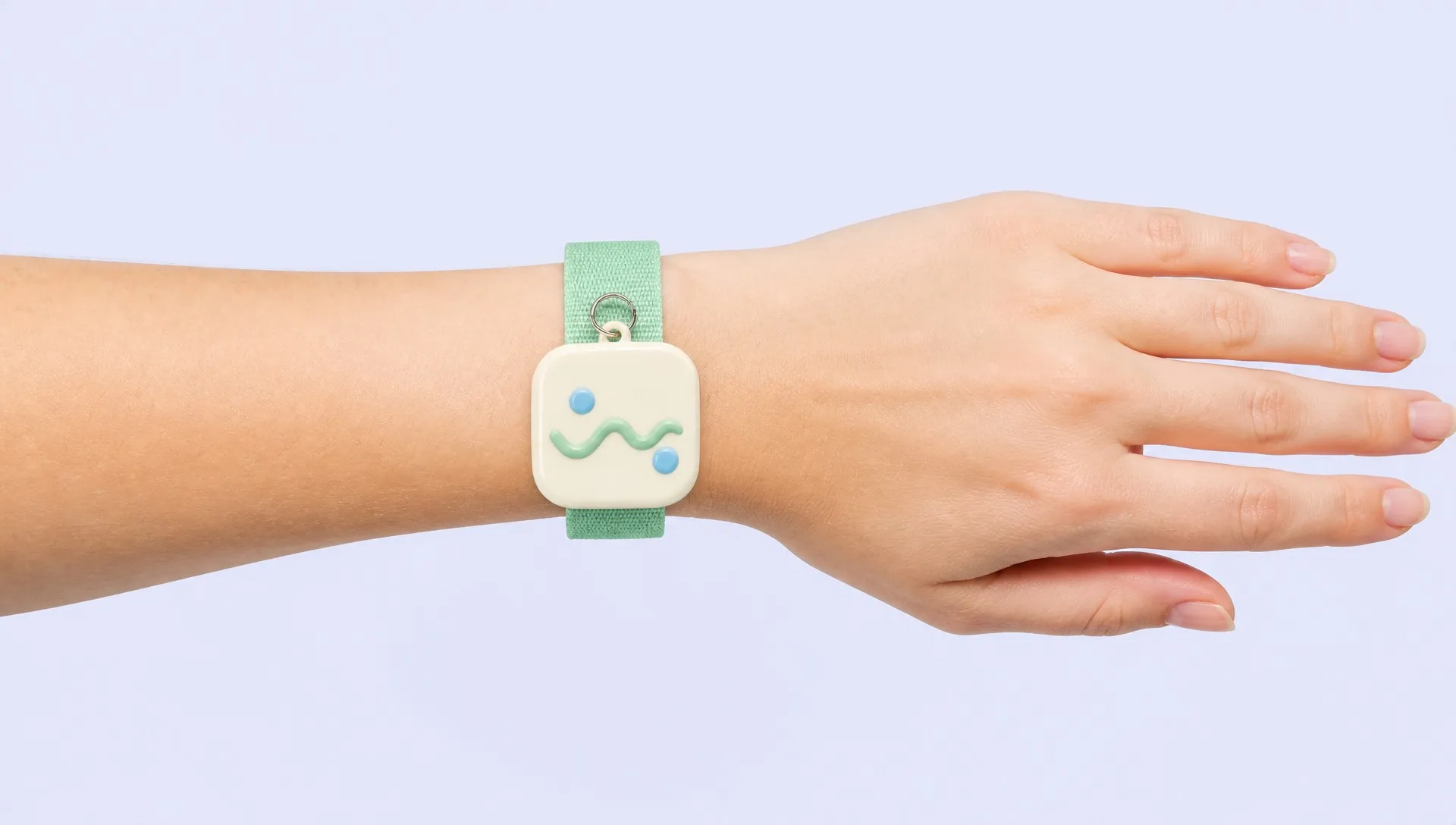 Soft PVC wrist keychain - alternate angle
