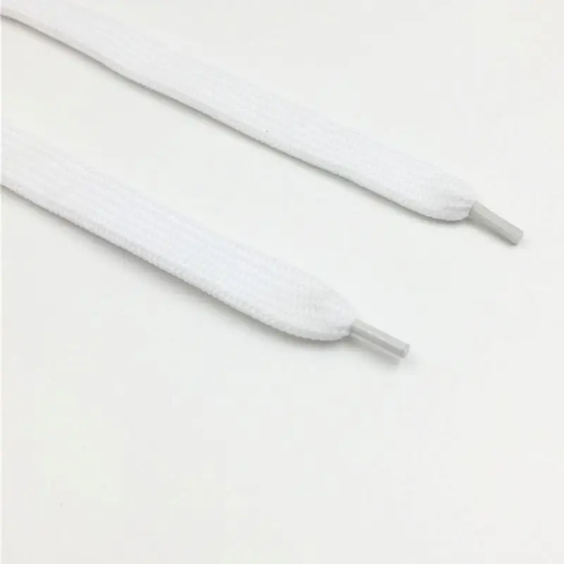 

Xuansi New Sneaker Coloured Trainer Crazy Athletic FAT Designer Flat Wide Boot Laces Strings 1.8cm/0.7'' Shoelaces free sh, White,support customized colors