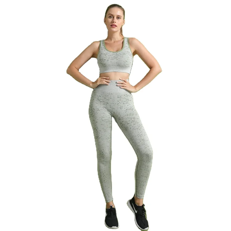 

Wholesale camo Workout Clothes for Women Sports Bra and Leggings Set Sports Wear for Women Gym Clothing Athletic Yoga Set, Customized colors