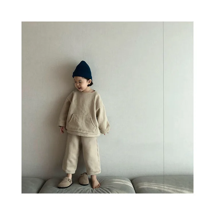 

High Quality Wholesale Custom New Design Kids Toddler Sweatsuit Girls' Clothing Set Boy Jogger Set