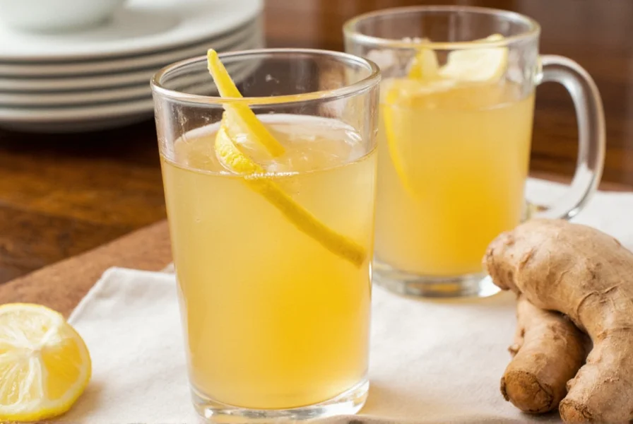 Fresh ginger root slices simmering in clear glass teapot with steam rising