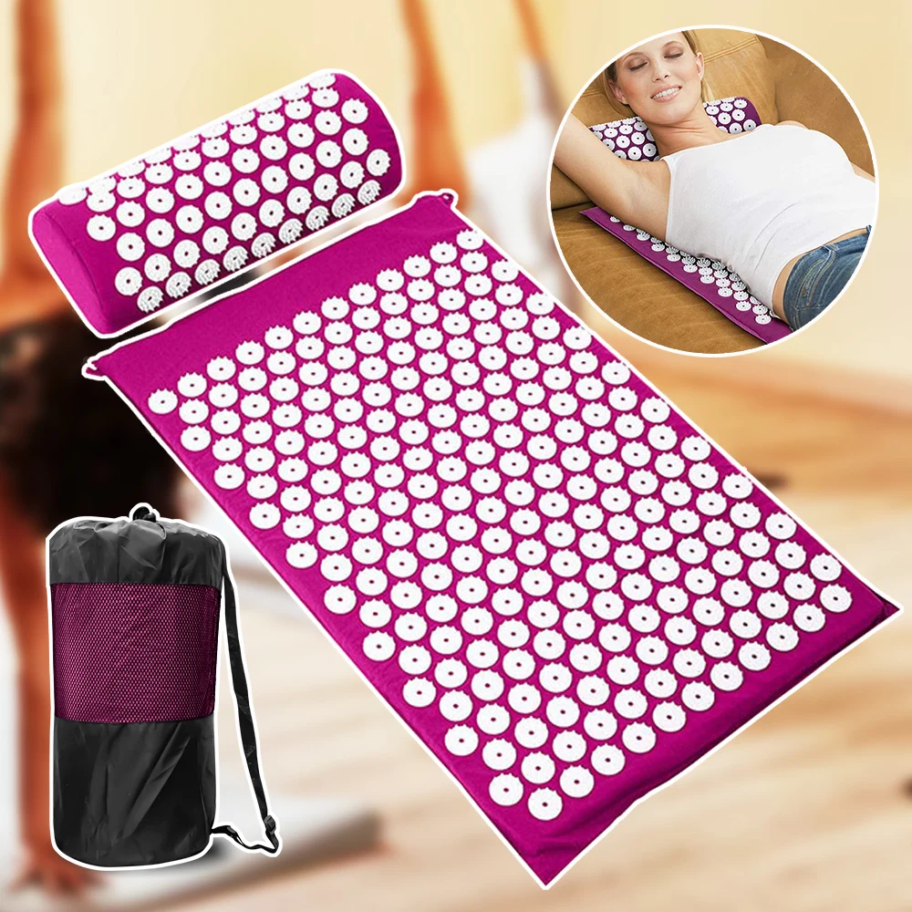 

Neck And Back Massager For Body Acupressure Mat Kuznetsov's Foot Massage Pillow Pad Kuznitsa Applicator