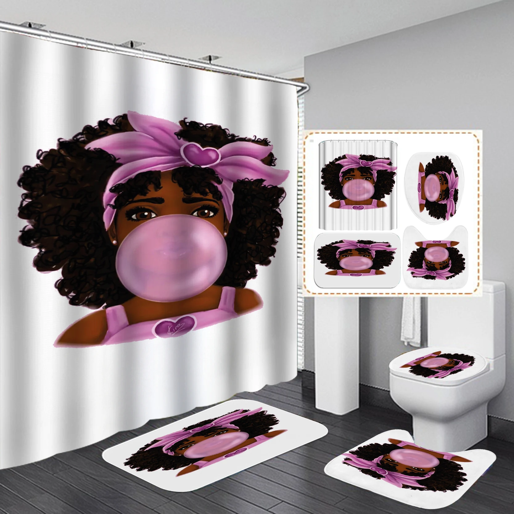 

Custom Printed Wholesale Digital Print Texteil Cortinas Ducha