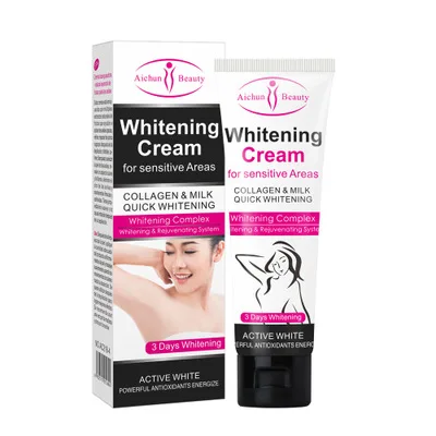 

AIChun Armpit whitening and brightening cream Underarm Moisturizing and Repairing Pore Antiperspirant Deodorant Body Cream 50g, White