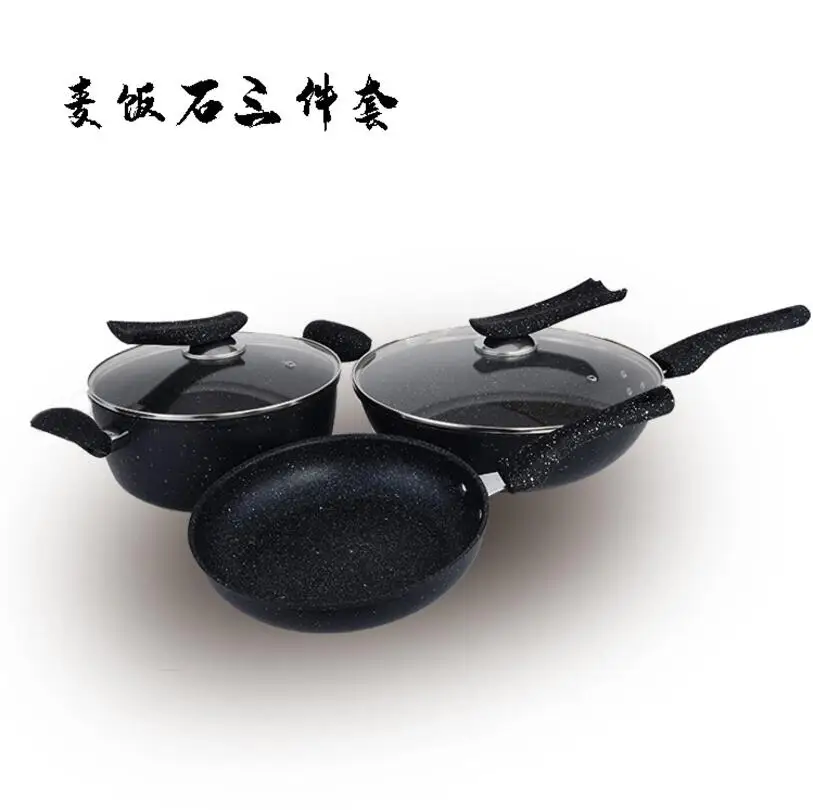 Aluminum Nonstick Marble Coating Grill Pan With Induction Cooker Beef
