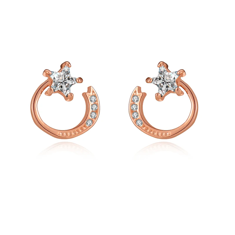 

Fashion 925 Sterling Silver Jewelry Small Star Tiny Earrings Earstuds for Girls