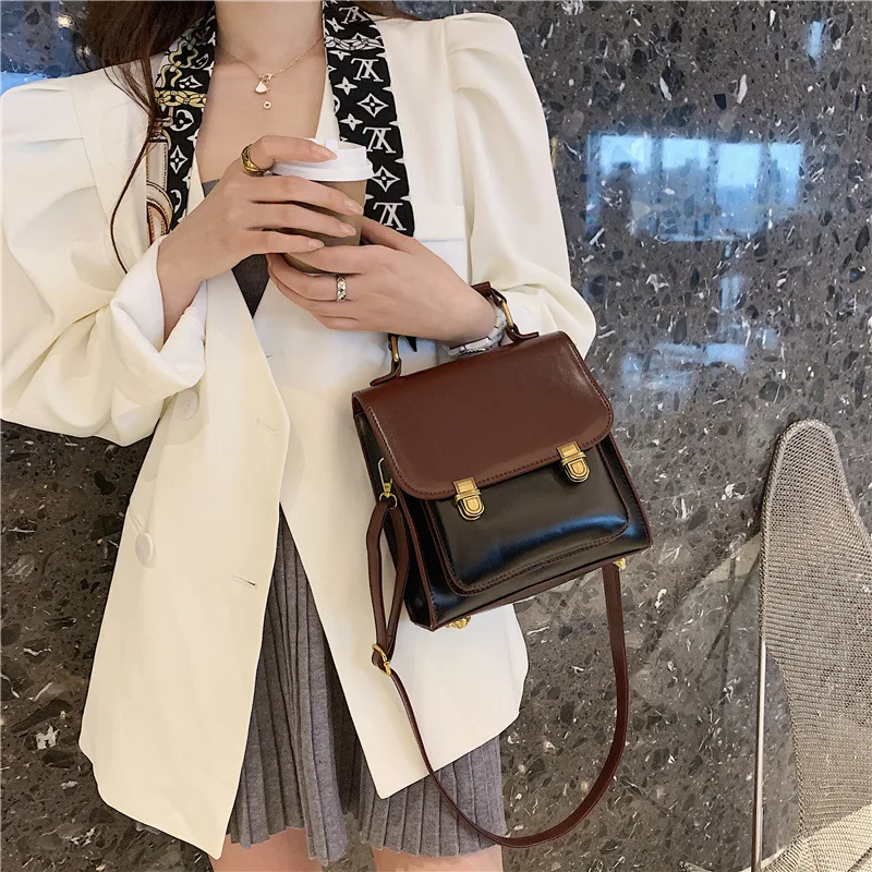 

ST-0820 New Winter Fashion Joker Color Small Square Bump Multi-purpose Contracted Small Fashion Women Back Vintage Handbag, Multi color