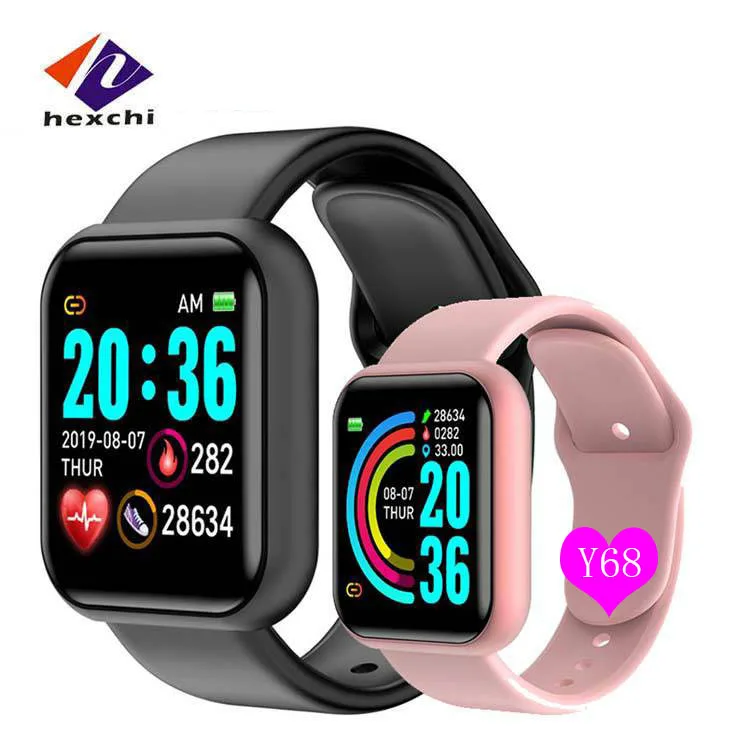 

Sleep Tracker Step Counter Smartwatch Heart Rate Blood Pressure Health Exercise Tracker Push Message D20 sport Smart Watch Y68