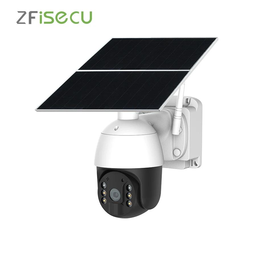 

ZFISECU Continuous Recording IP65 20W Foldable Solar Panel Low Power IP65 Waterproof PIR and Ai Detection wire free Solar Camera